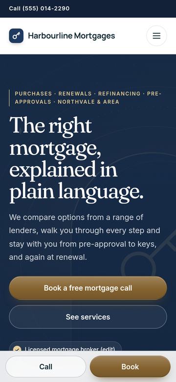 The Mortgage brokers version on a phone