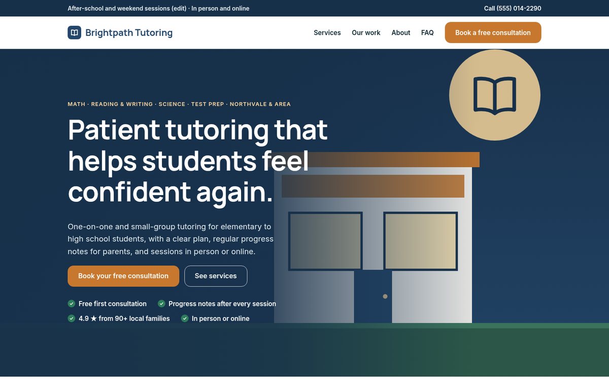 Home page of the Coilhouse Tutors & learning centres version with sample content